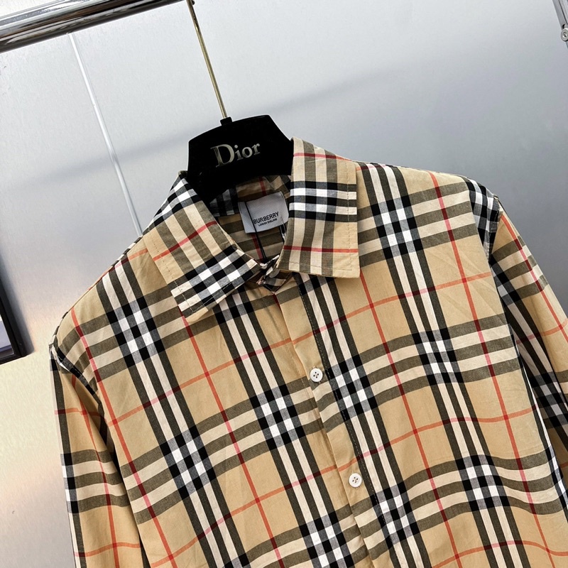 Áo sơ mi Burberry nam nữ dài tay hoạ tiết kẻ sọc màu caro chất liệu cotton cao cấp SM06P | BigBuy360 - bigbuy360.vn