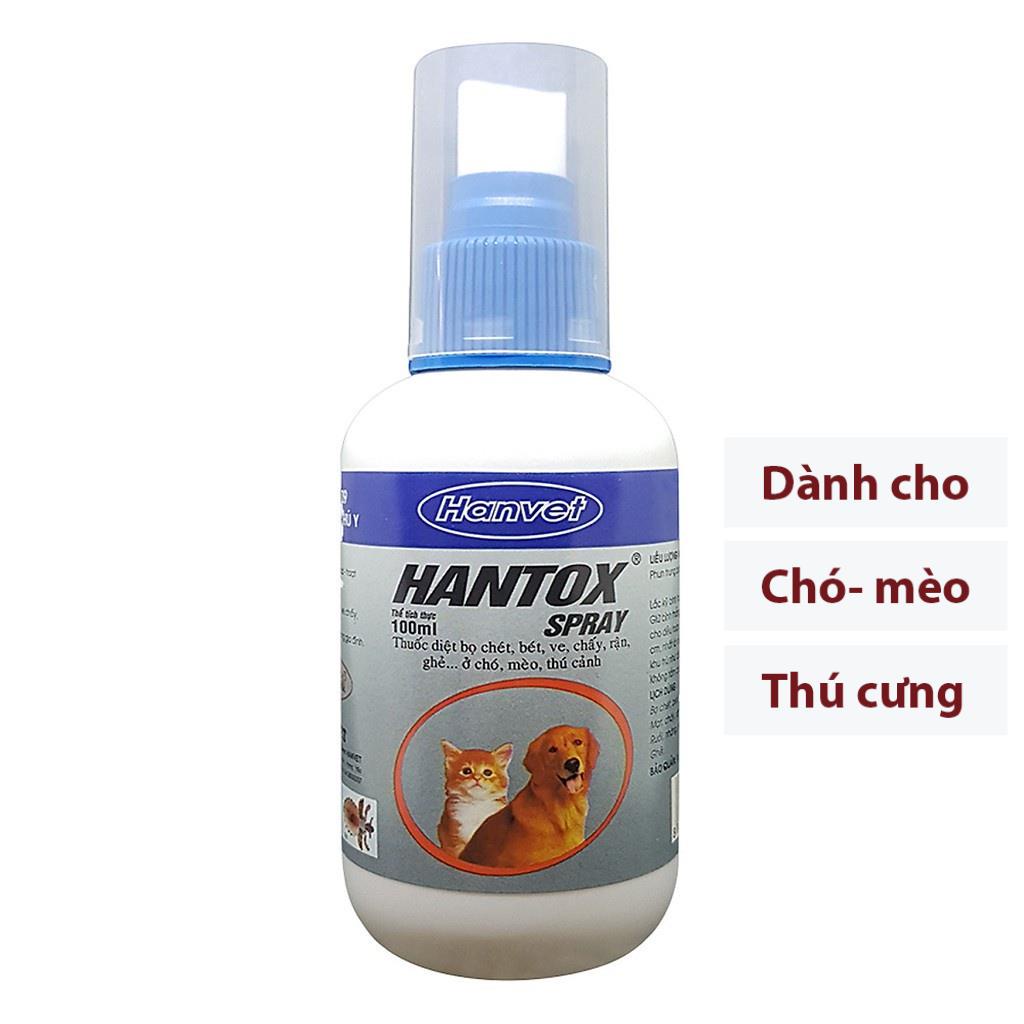 Xịt Hantox Spray Orgo diệt bọ chét ve chấy rận ghẻ chó mèo (2 loại) - diệt các loại bọ trên gia súc gia cầm