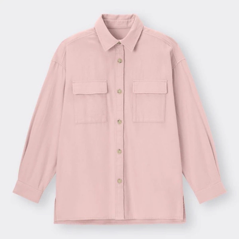 Áo sơ mi nữ oversize dòng thu đông Flannel của GU - Nhật