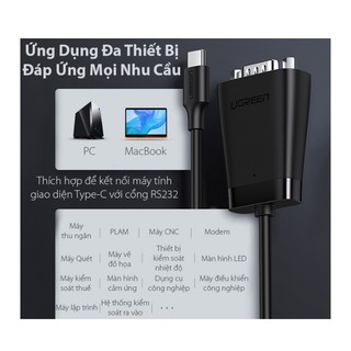 Cáp USB Type-C to Com RS232 dài 1.5m Ugreen 70612