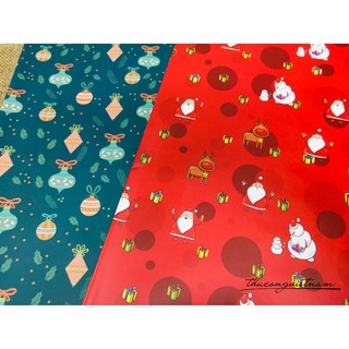 Set 2 giấy gói quà Giáng Sinh