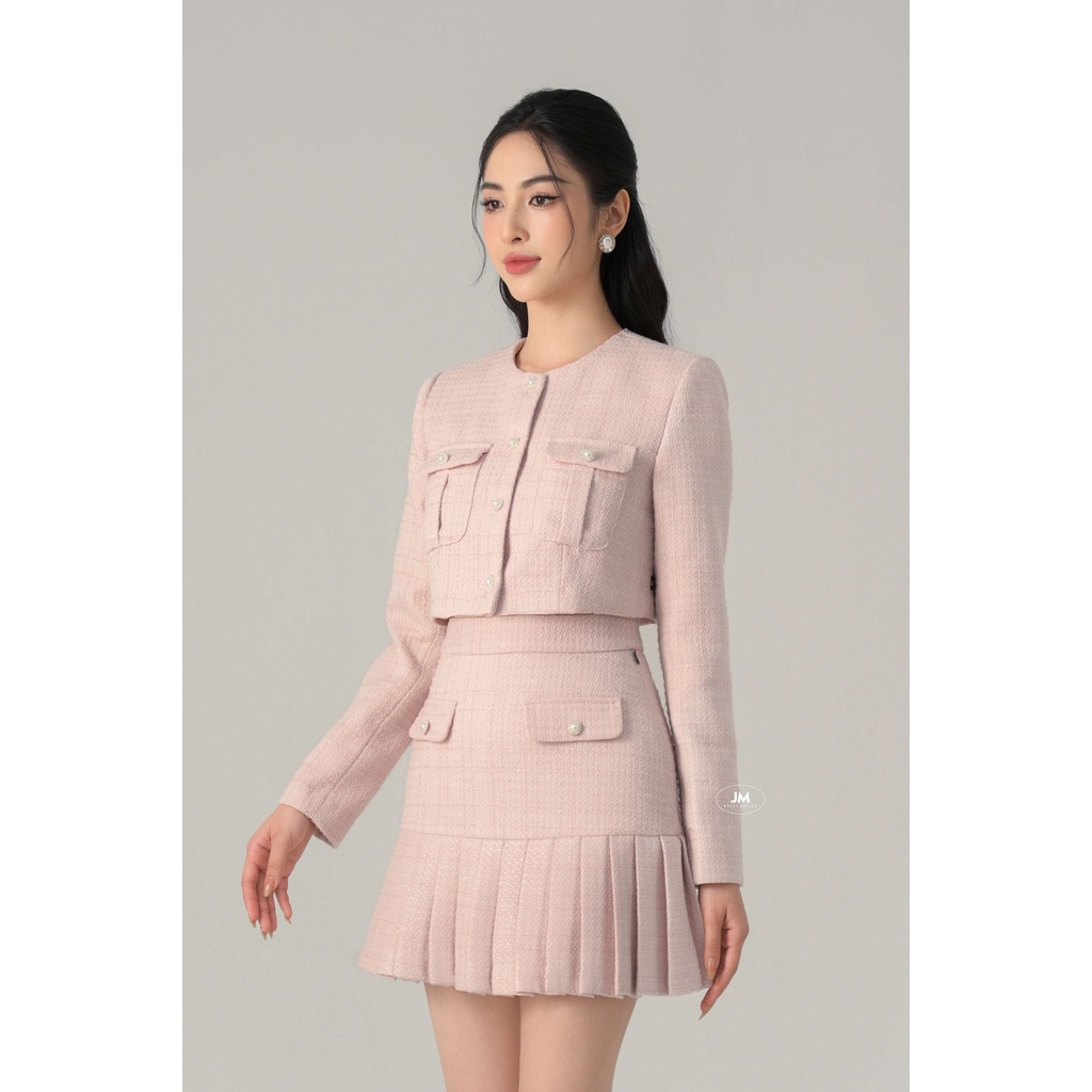 JM Dress Desgin - Chân váy Tweed dập ly 4S13.2210TW