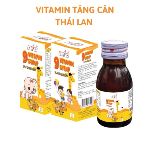Siro vitamin tăng cân T-P Thái Lan chính hãng dành cho bé biếng ăn khó ngủ chậm tăng cân táo bón