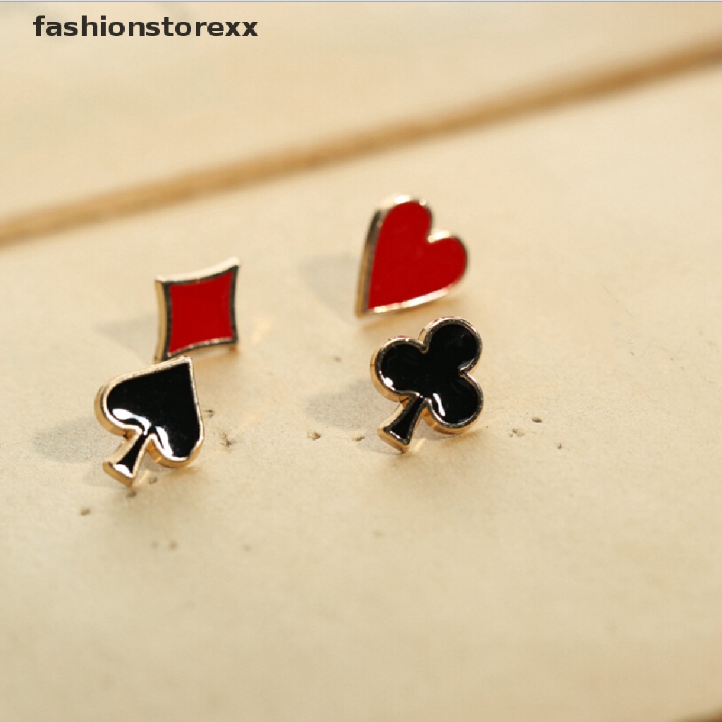 Bộ 4 Ghim Cài Áo Hình Lá Bài Poker Hoạt Hình Dễ Thương