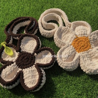 (CÓ SẴN) TÚI LEN BÔNG HOA HANDMADE, BLOOM FLOWER BAG