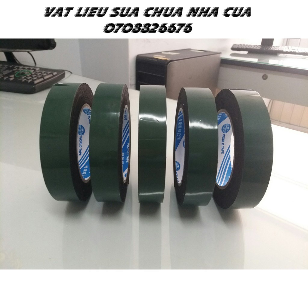 Băng Keo Xốp Đen 2 Mặt Siêu Dính - Siêu Bền - Cuộn 9m