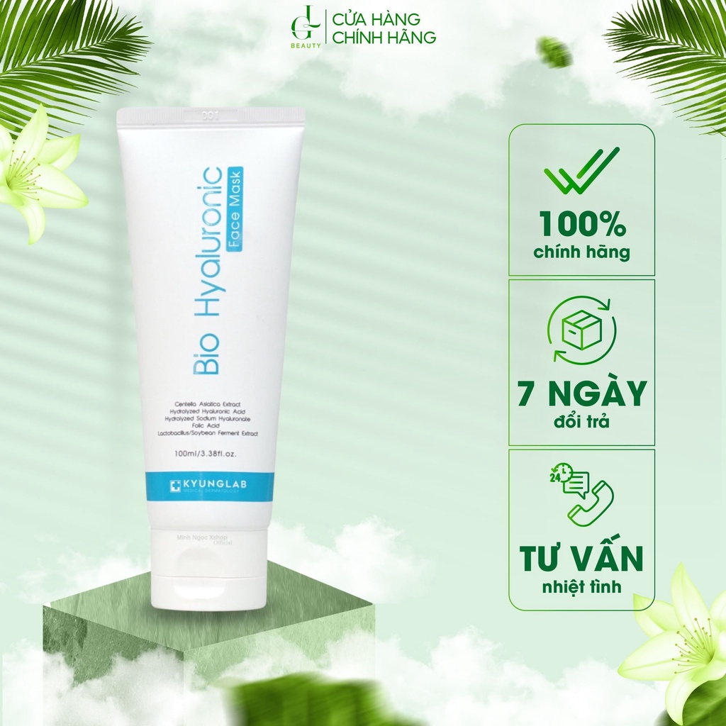 Mặt nạ Kyung Lab bio hyaluronic face mask vitamin B9 cấp ẩm, làm dịu da, ngừa lão hóa 100ml
