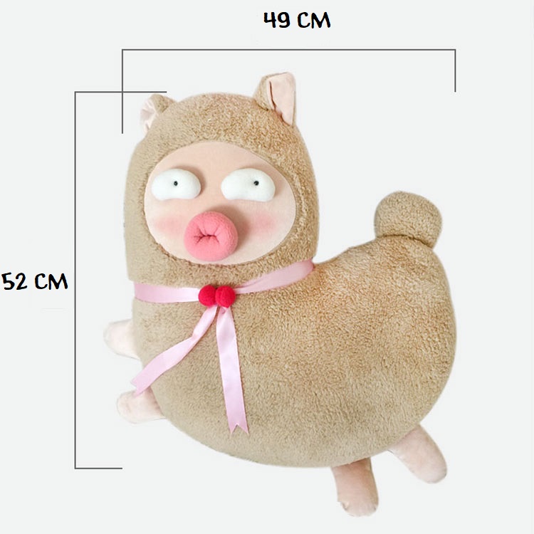 Order | Gấu nhồi bông hình lạc đà Alpaca môi trề chúm chím hài hước dễ thương