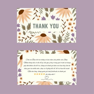 Card Cảm ơn/Thank you cho shop bán hàng.