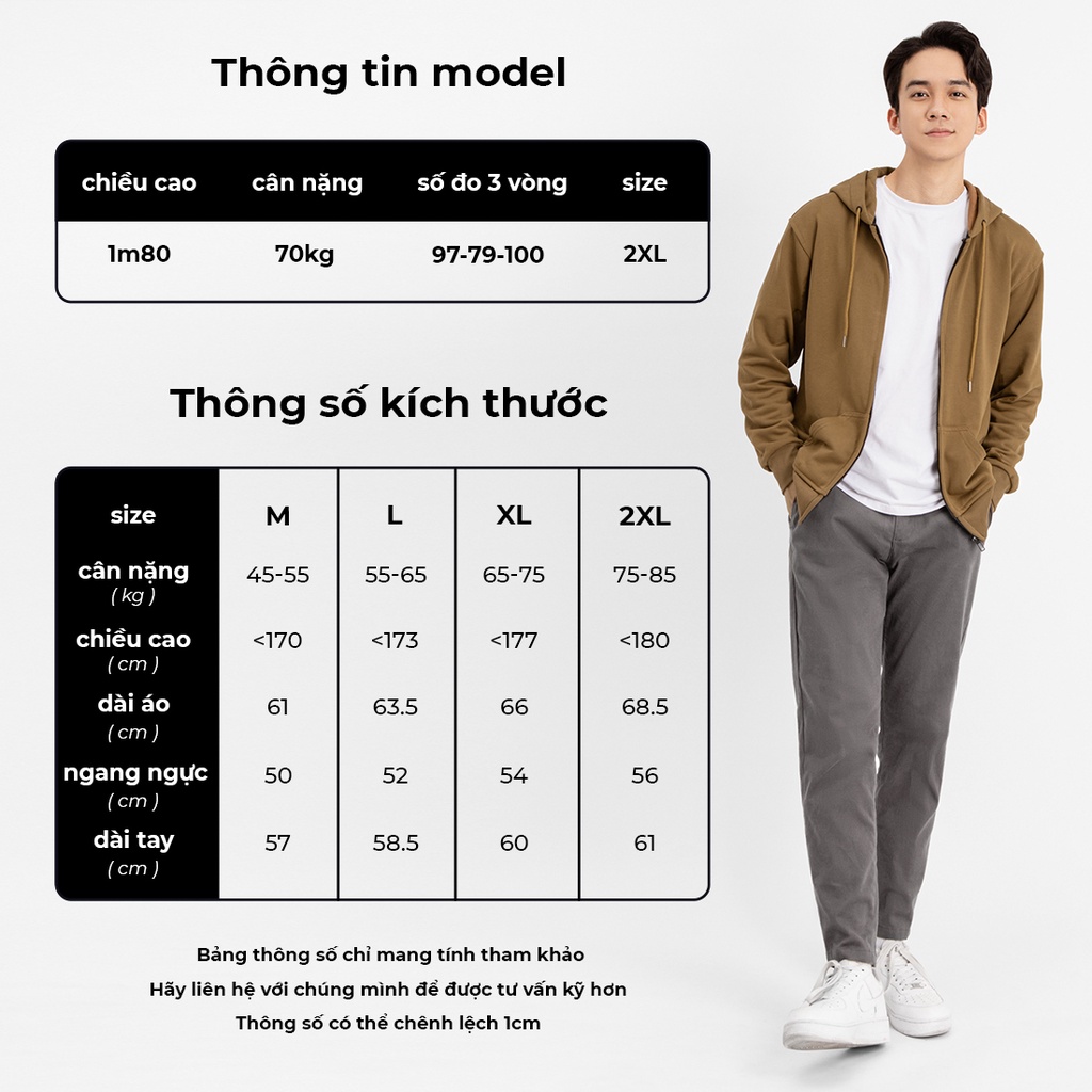 Áo khoác nỉ trơn PATTERN 3 màu PK007