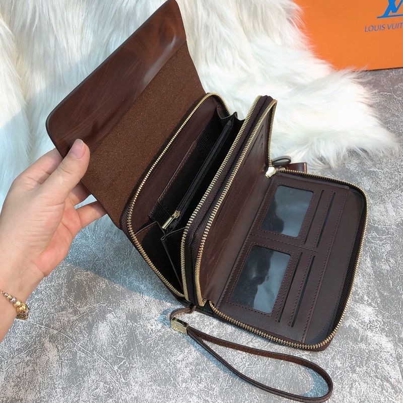 Ví Cầm Tay Nam Nữ Bản To 2 Khóa nhiều ngăn monblan