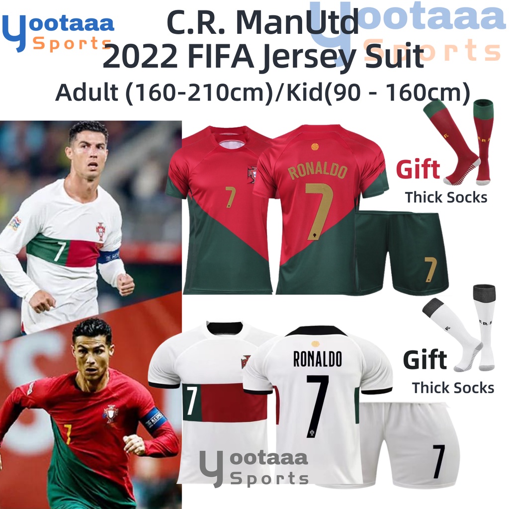 World Cup 2022 Đội tuyển quốc gia Bồ Đào Nha Cristiano Ronaldo Áo mới [full size] Áo bóng đá có tất 