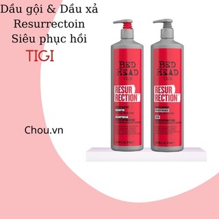 Dầu gội xả tigi đỏ 970ml - dầu gội xả tái sinh siêu phục hồi tigi