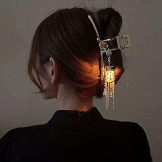 Kẹp Tóc Hình Cá Mập Có Đèn led Phong Cách Hàn Quốc Cho Nữ