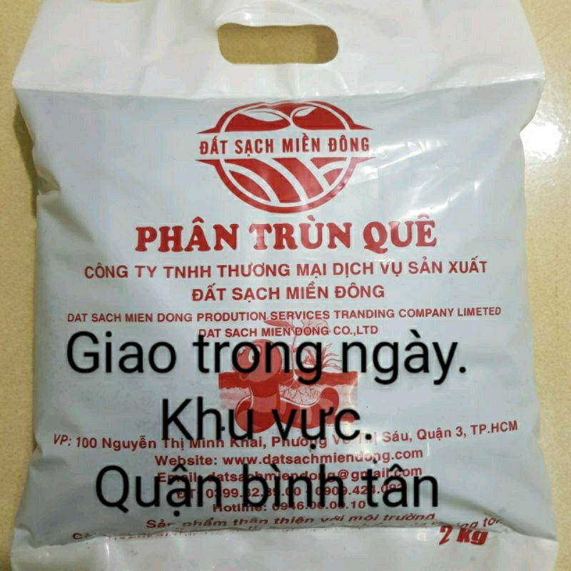 Phân Trùn quế nguyên chất túi 2kg