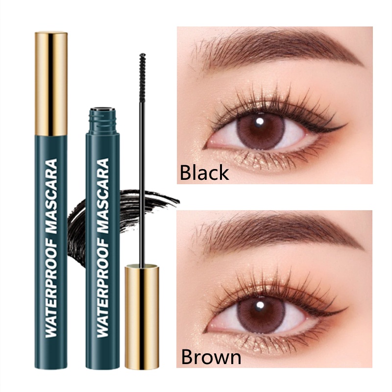 Mascara Bobeini 2 Màu Đầu Cọ Siêu Mịn Uốn Cong Làm Dày Lông Mi Lâu Trôi Kháng Nước Chống Thấm Mồ Hôi