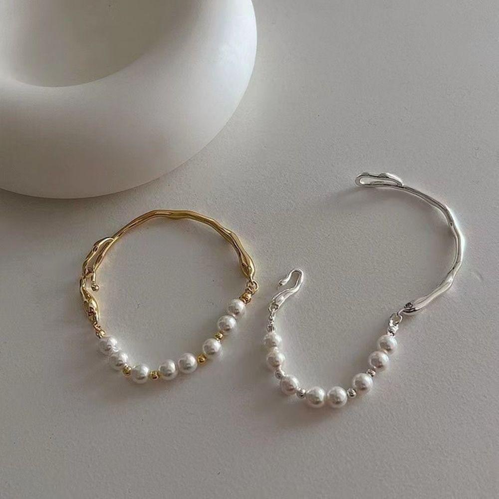 Vòng Tay Kim Loại Dạng Lỏng Phong Cách Baroque Ngọt Ngào Cho Nữ