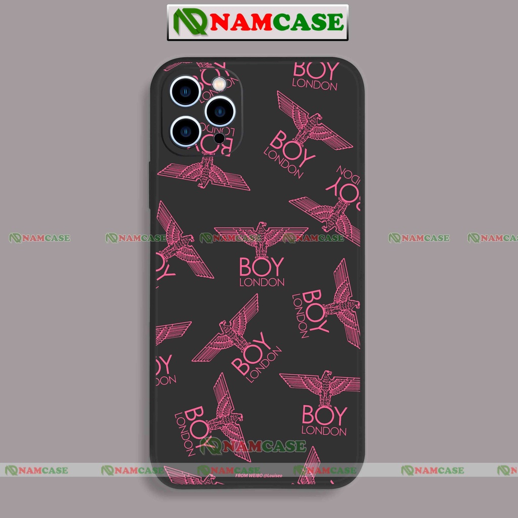 Ốp lưng điện thoại iPhone Boy london cạnh vuông silicon dẻo bảo vệ camera ip 6/6s/7/8/X/XS/XR/11/12/13/14 Pro Plus Max
