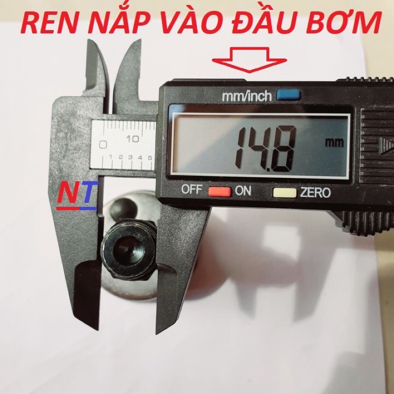 Đồng hồ áp lực máy rửa xe mini gia đình, dài 78 mm ,ren 14,8mm