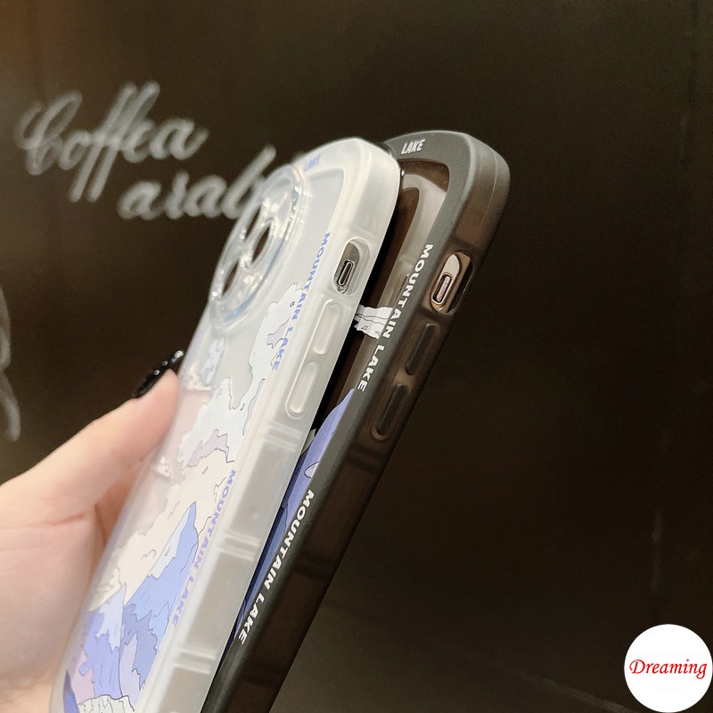 Ốp lưng điện thoại cho Samsung Galaxy A03 A03S A02S A13 A22 M22 M32 A23 A32 A33 A50 A50S A30S A51 A52 A52S A53 A72 A73 A20 A30 A12 4G 5G Vỏ mắt lớn Motif Natural Mountain Lake