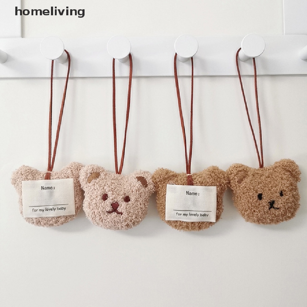 1 Móc Khóa Hình Đầu Gấu Nhồi Bông Dễ Thương