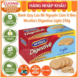 Bánh Quy Lúa Mì Nguyên Cám Ít Béo Mcvitie's Digestive Light 250g