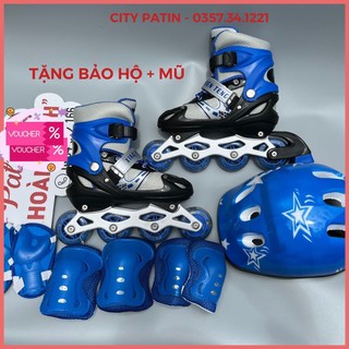 Giày trượt patin trẻ em Oushen, bánh đầu sáng đèn, Giày điều chỉnh tăng giảm được size