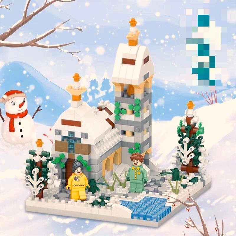 Bộ Đồ Chơi Lắp Ráp Cây Cầu Hoạt Hình Hoa Anh Đào Lãng Mạn