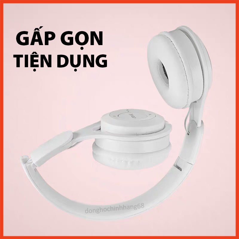 Tai Nghe Chụp Tai Bluetooth Y08, Tai Không Dây Có Mic, Có Thẻ Nhớ, Âm Bass Cực Chất Bảo Hành 12 Tháng