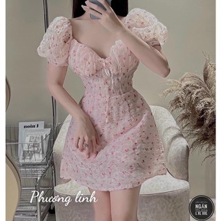 BIGSIZE HIẾU HIẾU ( Đầm hoa nhún xốp 55-100kg )