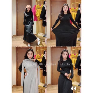 Váy bigsize 3 khuy sườn chất bozip BASIC mà gọn dáng (60-80Kg)