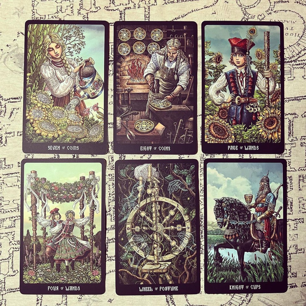 Bộ bài Slavic Legends Tarot phiên bản Black Edition