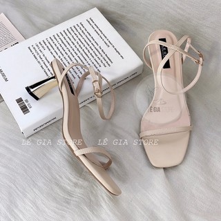 Sandal quai mảnh gót đồng