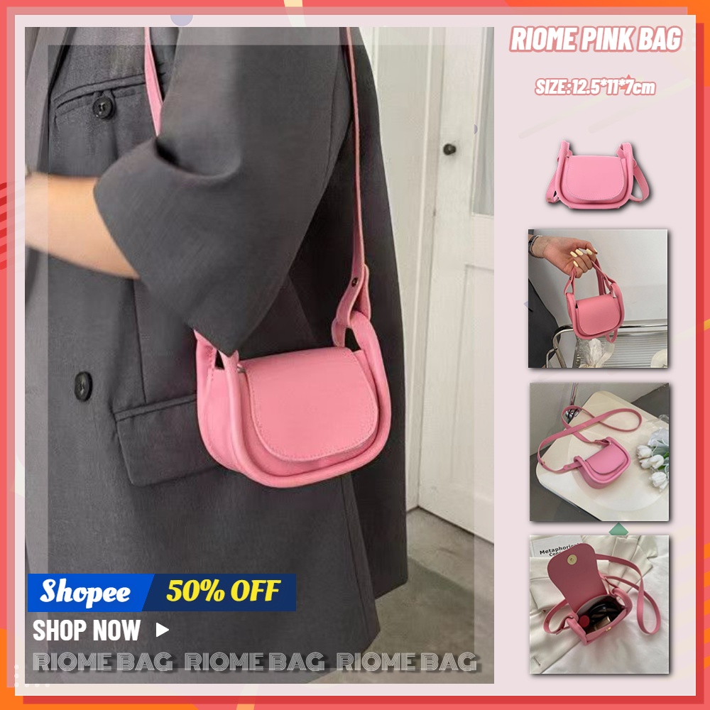 💗Túi Xách Da Pu Đeo Cánh Tay Họa Tiết Kẻ Sọc Màu Hồng Thời Trang Mùa Hè Dành Cho Nữ