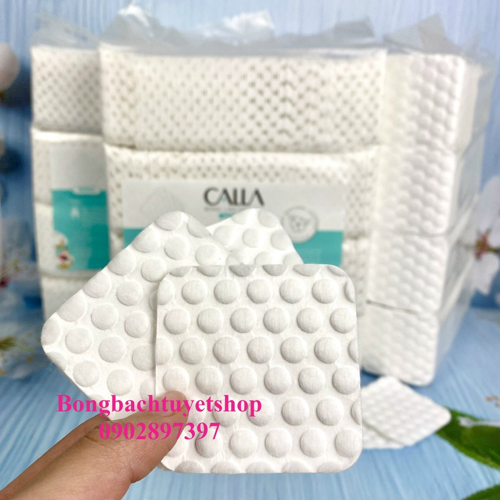 Bông Tẩy Trang Bạch Tuyết CALLA Hạt Massage gói 500g Chính hãng Bông bạch Tuyết