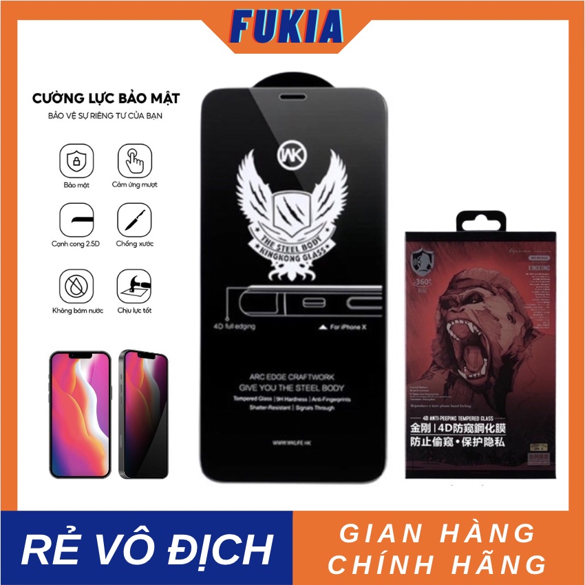 Kính cường lực KINGKONG chống nhìn trộm cho IPhone 14/14Plus/14Pro/14Promax/13/13Pro/13Promax/12/12Pro/12Promax OP141