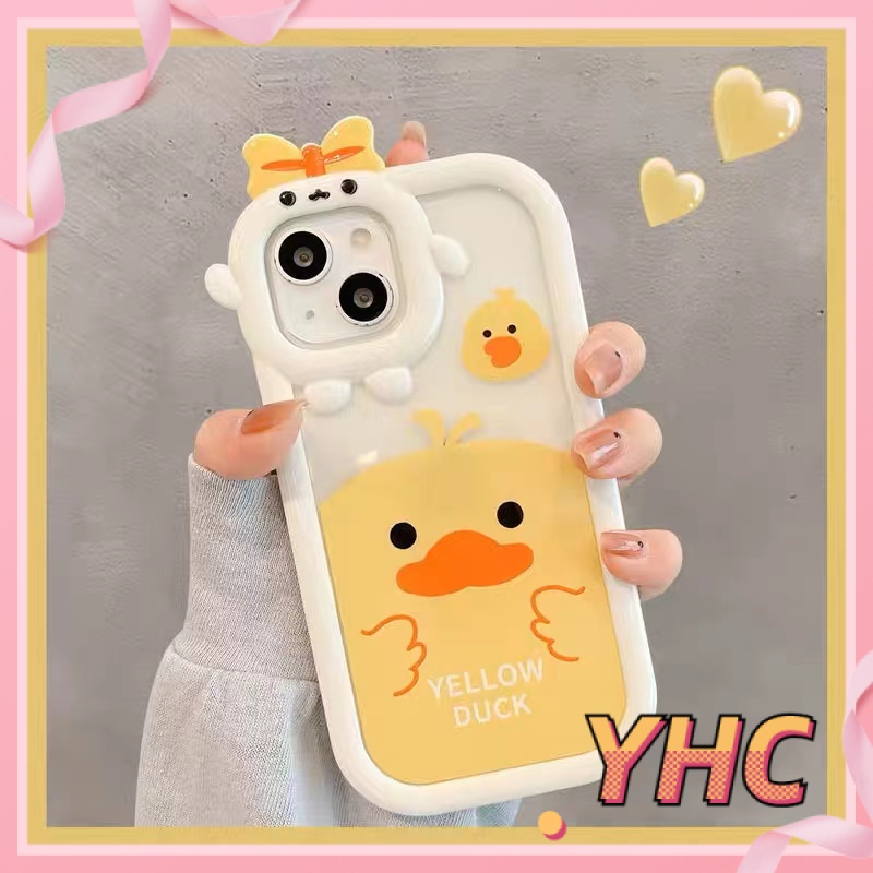 Ốp Điện Thoại Hình Chú Vịt Vàng Dễ Thương Cho iPhone 7plus XR 11 13 12 14 Pro Max X XS Max 7 8 6 6s 14 plus - 5031