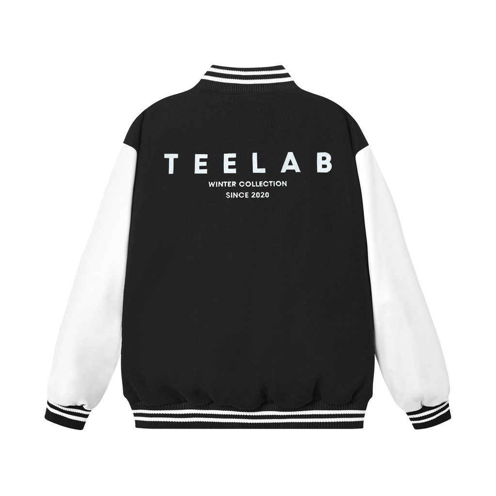 Áo Khoác Dạ Phối Da Teelab Local Brand Winter Collection Varsity Jacket AK054