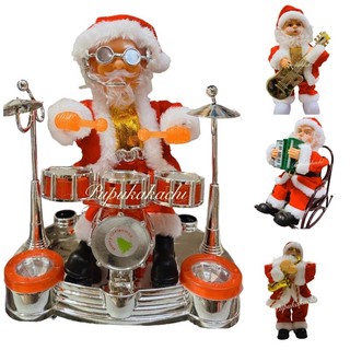 Đồ chơi ông già noel đánh trống, thổi kèn, chơi đàn guitar cho bé
