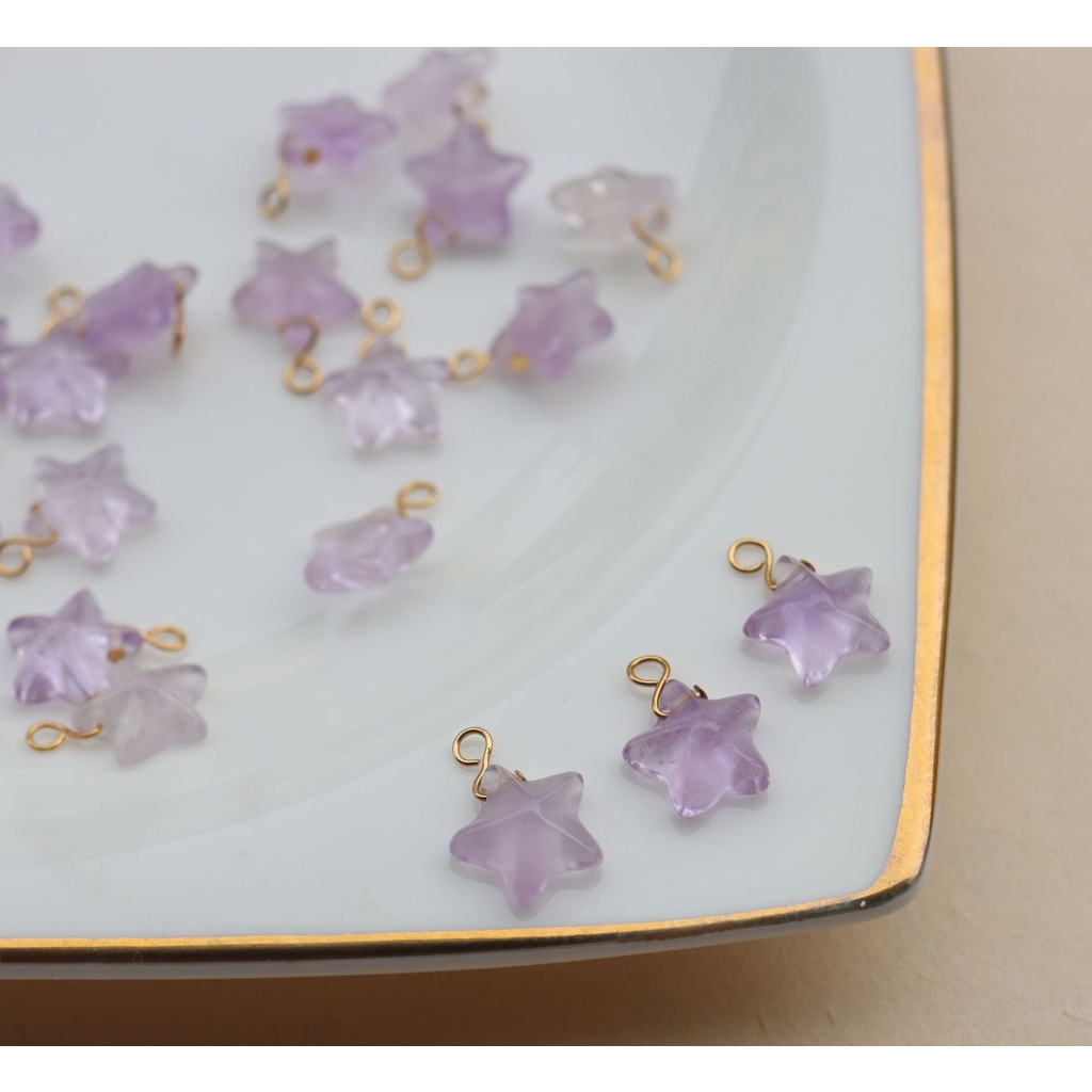 Mặt Dây Chuyền Bằng Đá Fluorite Tự Nhiên Hình Hoa Hồng Thời Trang