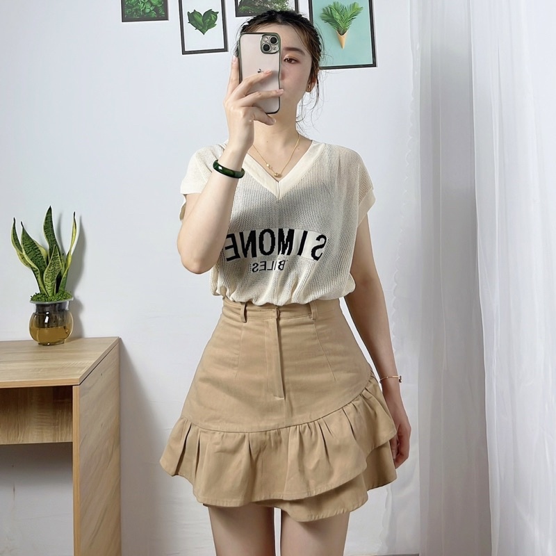 Chân váy chữ A đuôi cá có quần short bên trong LaRoss V007-V010