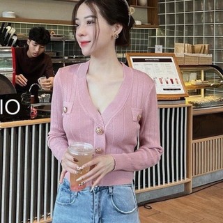 Áo khoác cardigan 4 khuy, áo len QC siêu đẹp