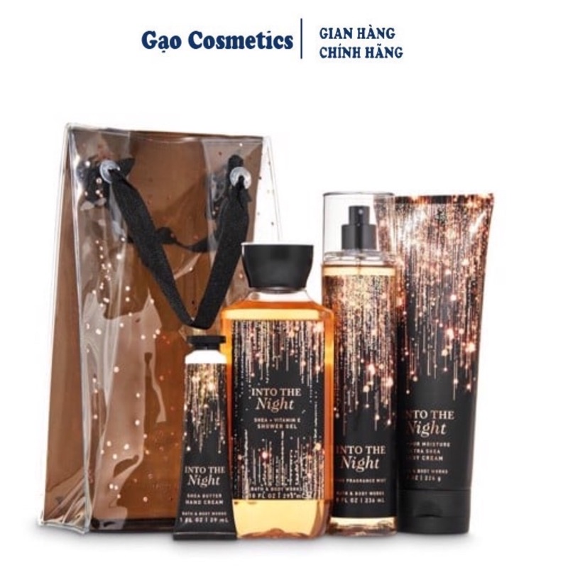 Gift Set 4 Món Bath And Body Work Gift Bag Set Into The Night