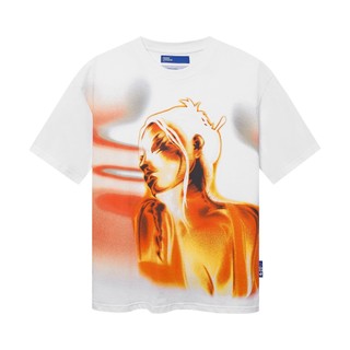 Áo thun tay lỡ unisex Lucid lust fire flame màu trắng - Charm Tee Onism.stu