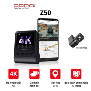 Camera Hành Trình DDPai Z50 Độ Phân Giải 4K Ghi Hình Kênh Đôi Tích Hợp GPS