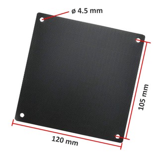 Tấm lưới chắn lọc bụi cho quạt tản nhiệt 12cm đục lỗ sẵn