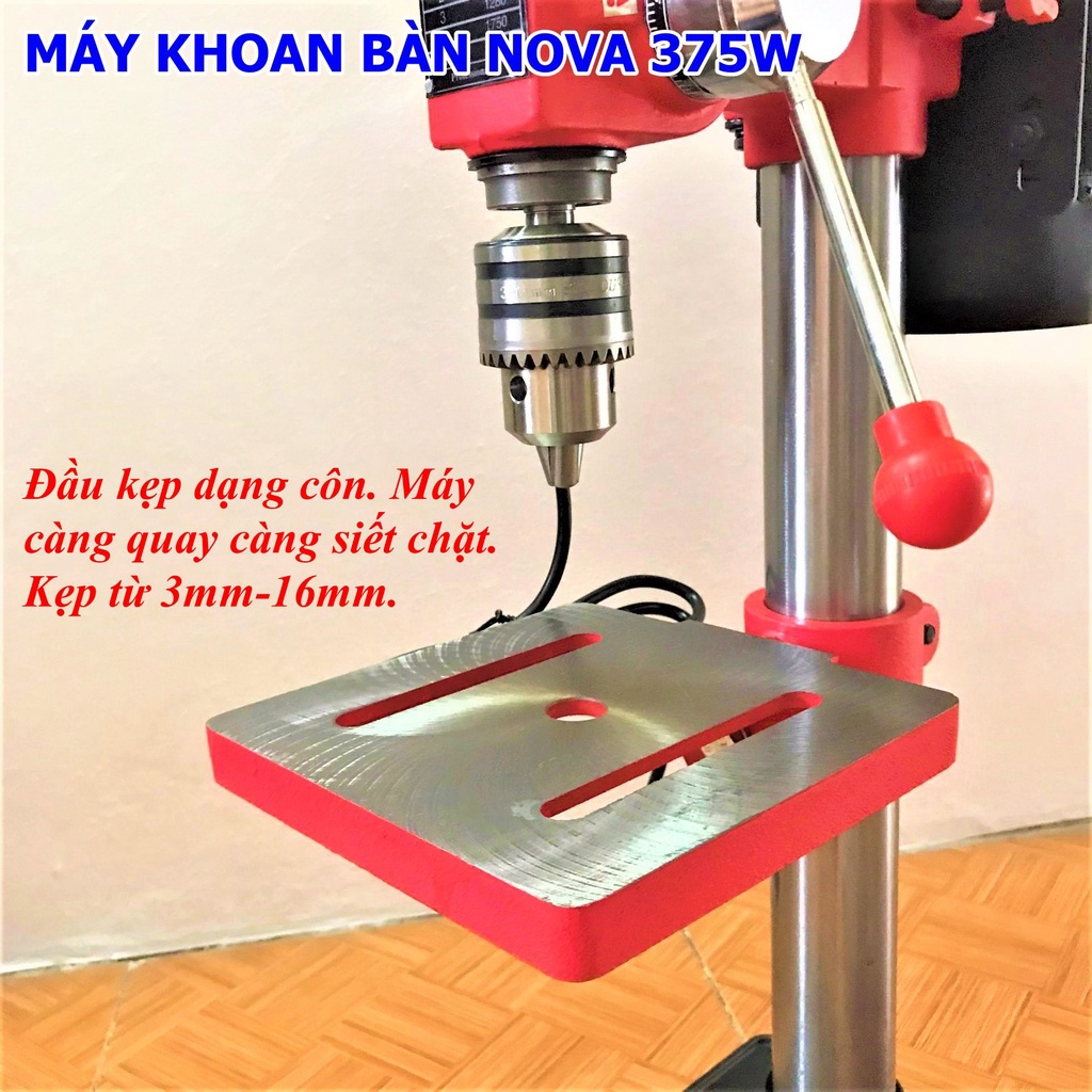 Máy Khoan Bàn NOVA BM-13H (375W) - Cao 75cm - Hàng Nội Địa Cao Cấp - Bảo Hành 6 Tháng