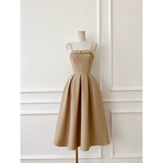 Đầm Xoè 2 Dây Chất Linen