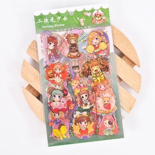 Vĩ Sticker hình dán bộ 6 miếng