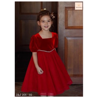 Đầm đỏ đi tiệc cao cấp nhung của thương hiệu jam& jenny size 10-28 kg